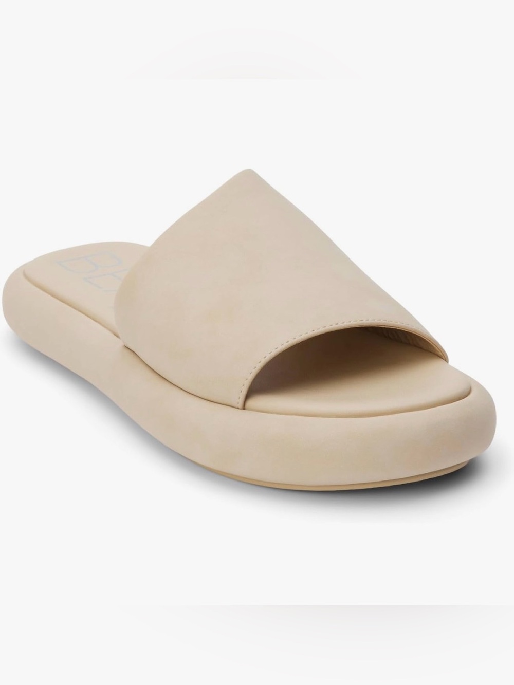 Padded Cream Slide Sandals — Women's Cushioned Slip-On
